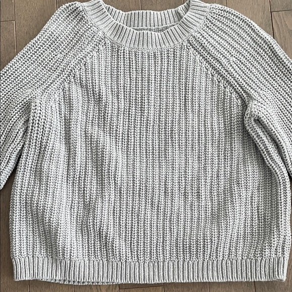 Aerie Gray Women's Knit Sweater - Size XS - Cotton Blend - Picture 2 of 13